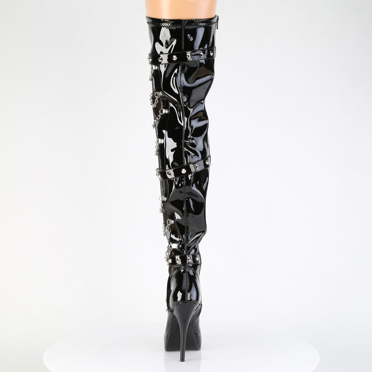 INDULGE-3026 Devious Black 5.3 Inch Fetish Platforms