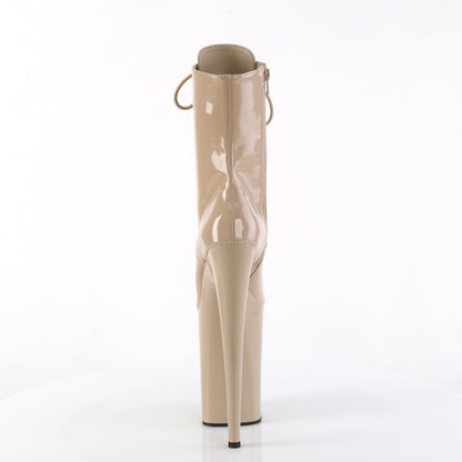 INFINITY-1020 Pleaser Nude Lace Up Pole Dancing Ankle Boots