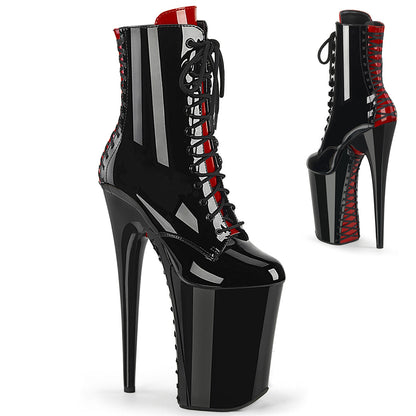 INFINITY-1020FH Pleaser Lace Up Corset Fetish Style Ankle Boots