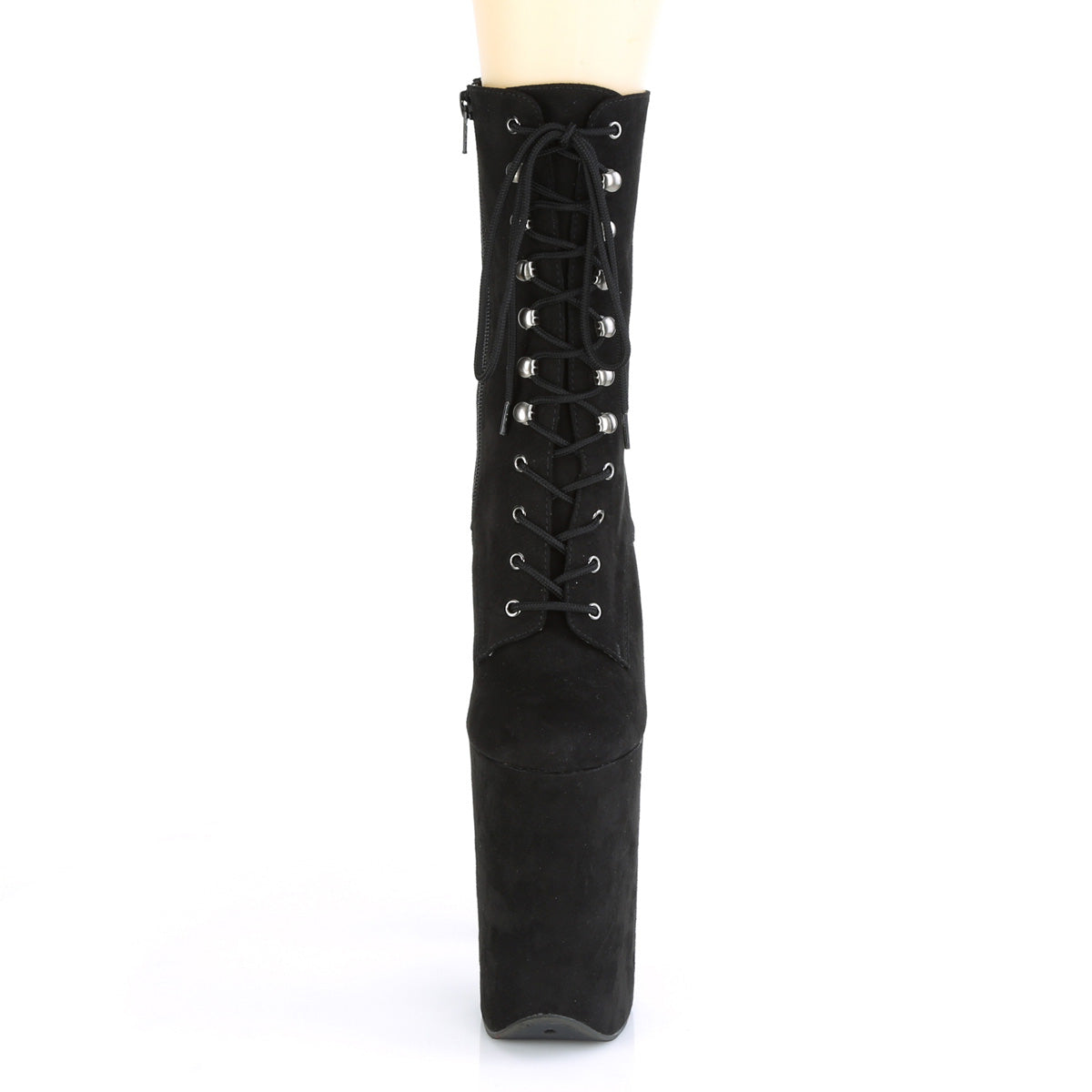 INFINITY-1020FS Pleaser Black 9 Inch Extreme High Ankle Boots