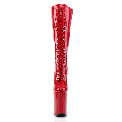 INFINITY-2020 Pleaser Red 9 Inch Large High Knee High Boots