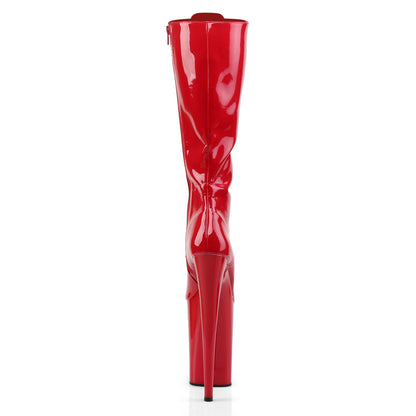 INFINITY-2020 Pleaser Red 9 Inch Large High Knee High Boots
