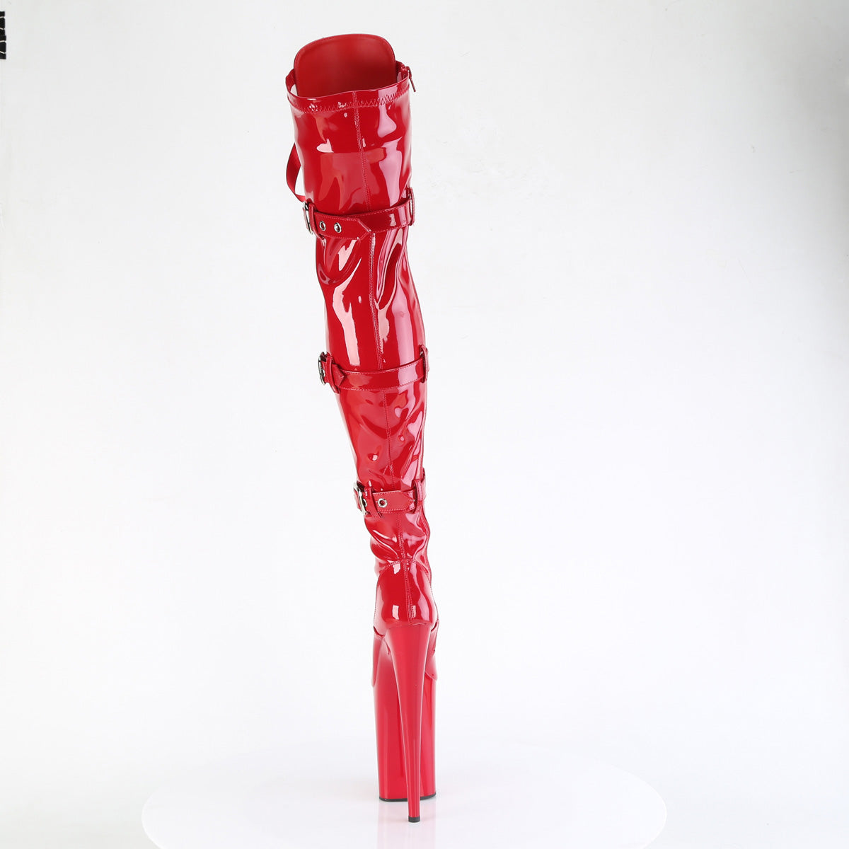 INFINITY-3028 Pleaser Red 9 Inch Extreme High Thigh Highs