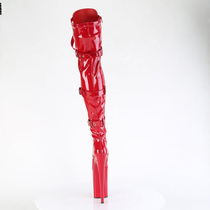 INFINITY-3028 Pleaser Red 9 Inch Extreme High Thigh Highs