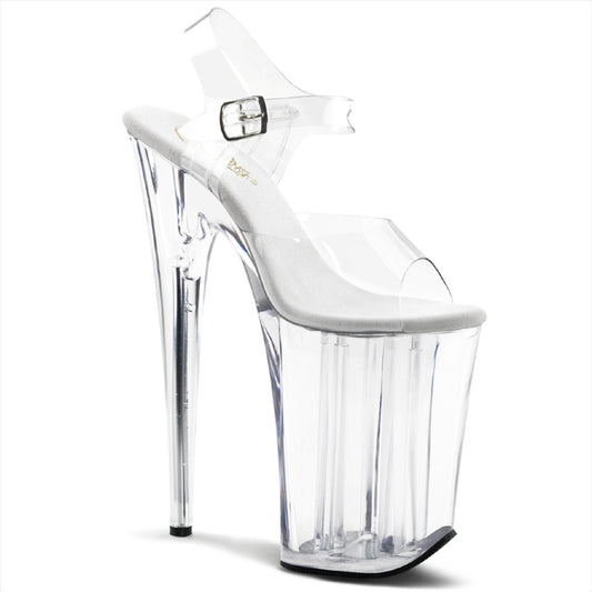 INFINITY-908 Pleaser Clear 9 Inch Very High Platform Shoes