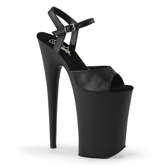 INFINITY-909 Pleaser 9 Inch Heel Black Pole Dancer Platforms-Pleaser- Sexy Shoes