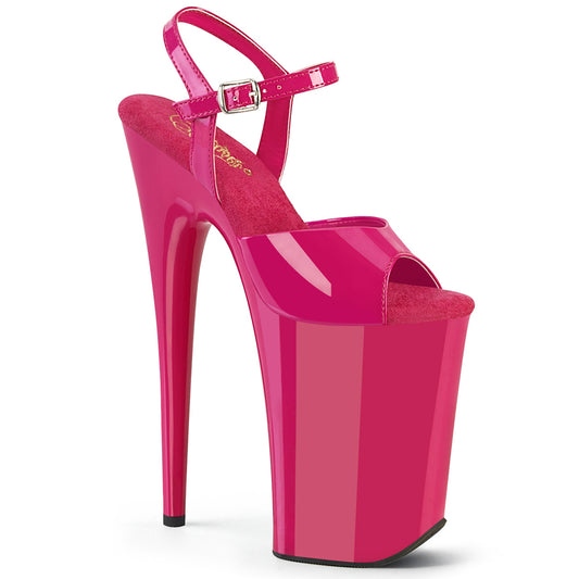 Pleaser INFINITY-909 Hot Pink Platform Sandals - 9 Inch Heels