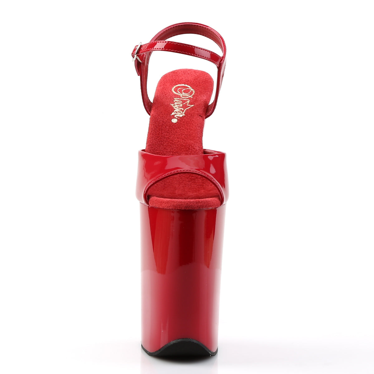 infinity 909 pleaser sexy shoes 9 inch heel 5 1 4 inch platforms ankle strap sandals red