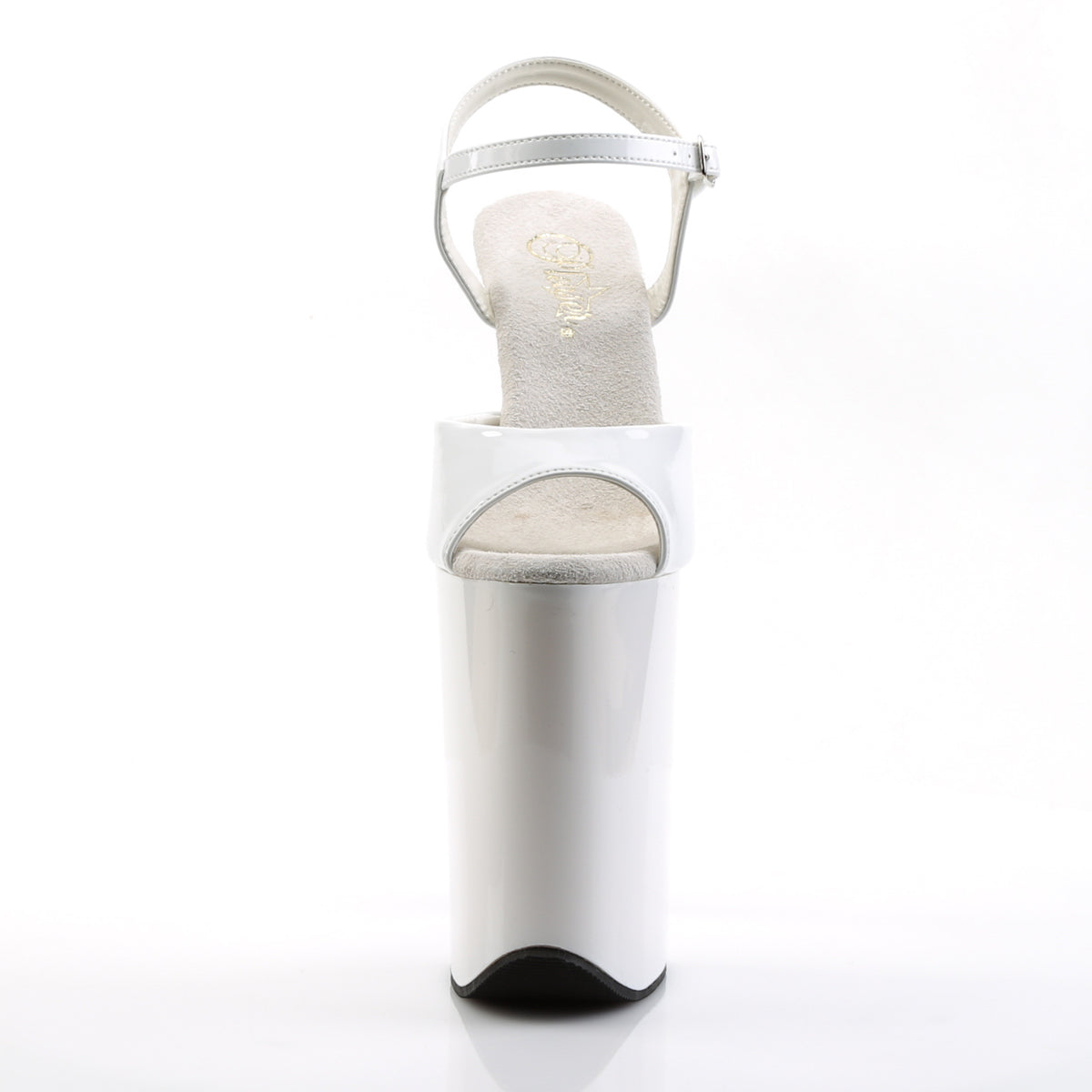 infinity 909 pleaser sexy shoes 9 inch heel 5 1 4 inch platforms ankle strap sandals white