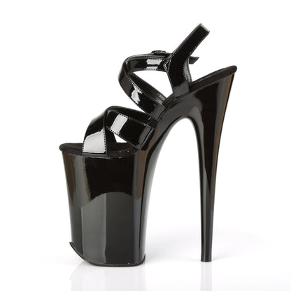 Pleaser INFINITY-997 Black Platform Sandals - 9 Inch Heels