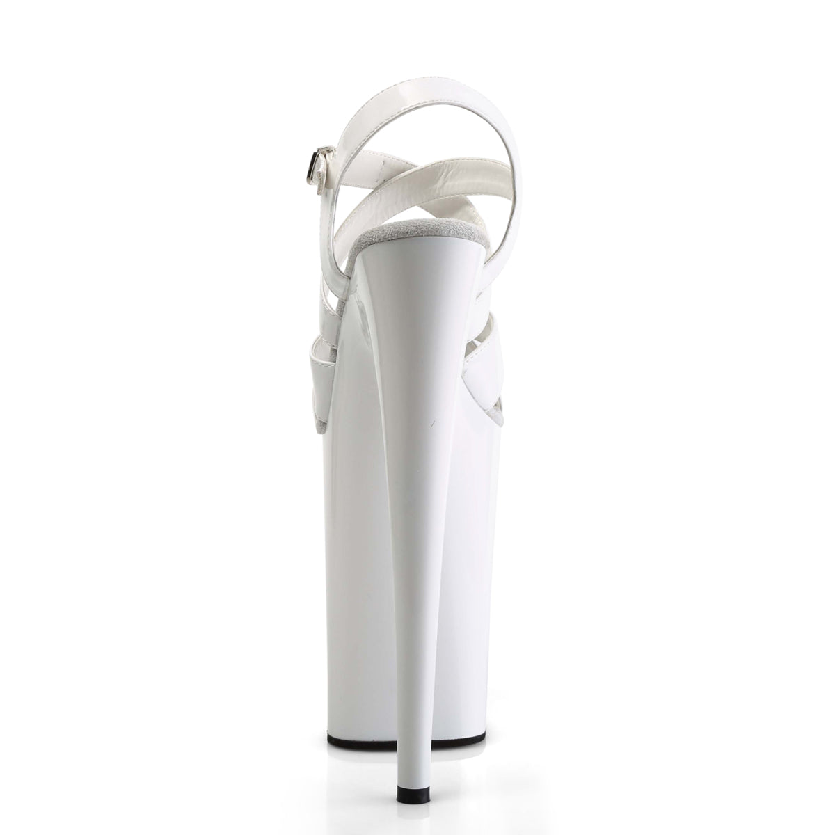Pleaser INFINITY-997 White Platform Sandals - 9 Inch Heels