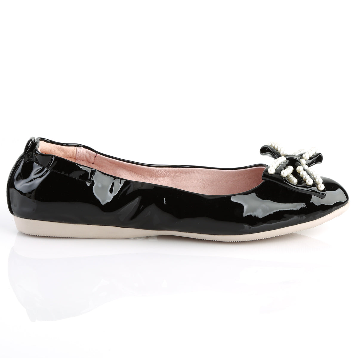 Pin Up Couture IVY-09 Black Ballet Flats