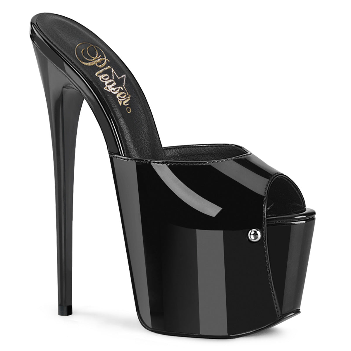 JUBILANT-01 Pleaser Black 7 Inch Pole Dancer Platform Shoes