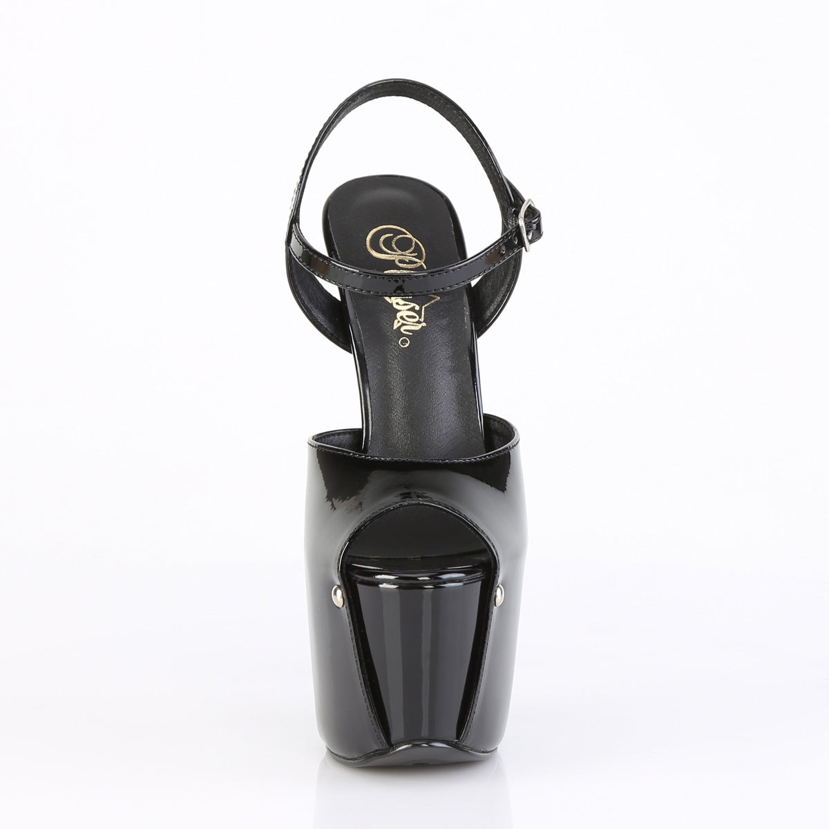 JUBILANT-09 Pleaser Black 7 Inch Pole Dancer Platform Shoes