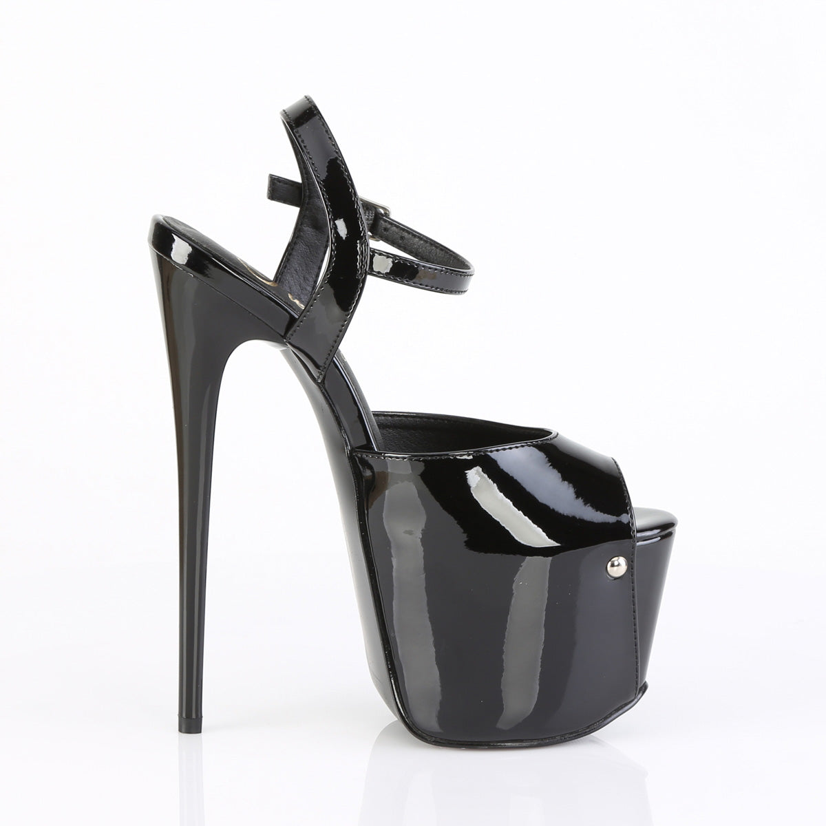 JUBILANT-09 Pleaser Black 7 Inch Pole Dancer Platform Shoes