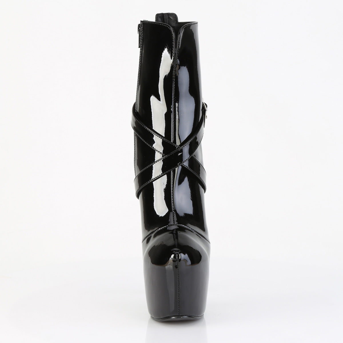 Pleaser JUBILANT-1011 Black Platform Ankle Boots - 7 Inch Heels