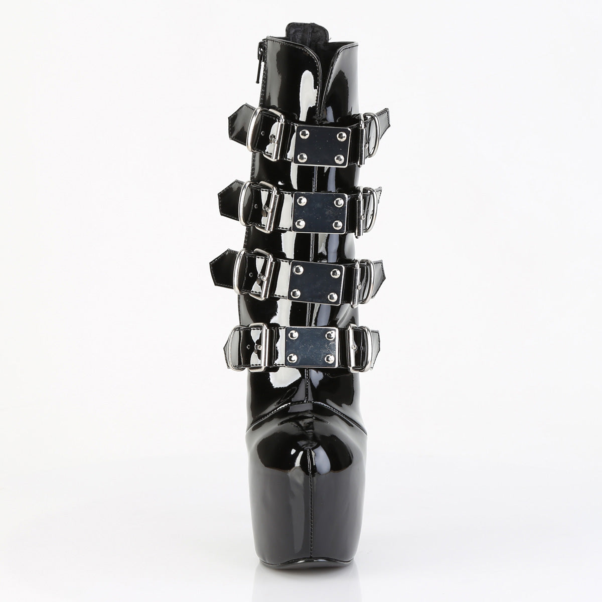 JUBILANT-1023 Pleaser Black 7 Inch Fetish Pole Ankle Boots