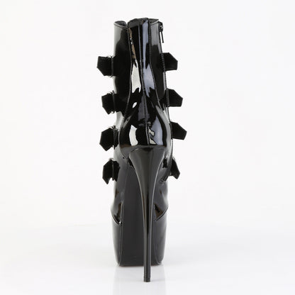 JUBILANT-1023 Pleaser Black 7 Inch Fetish Pole Ankle Boots