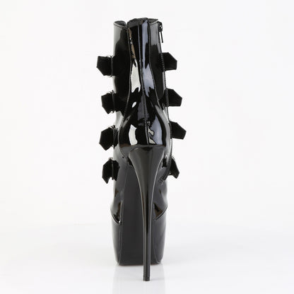 Pleaser JUBILANT-1023 Black Platform Ankle Boots - 7 Inch Heels