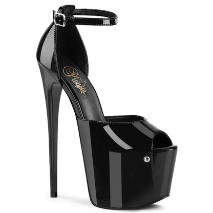 JUBILANT-15 Pleaser Black 7 Inch Pole Dancer Platform Shoes