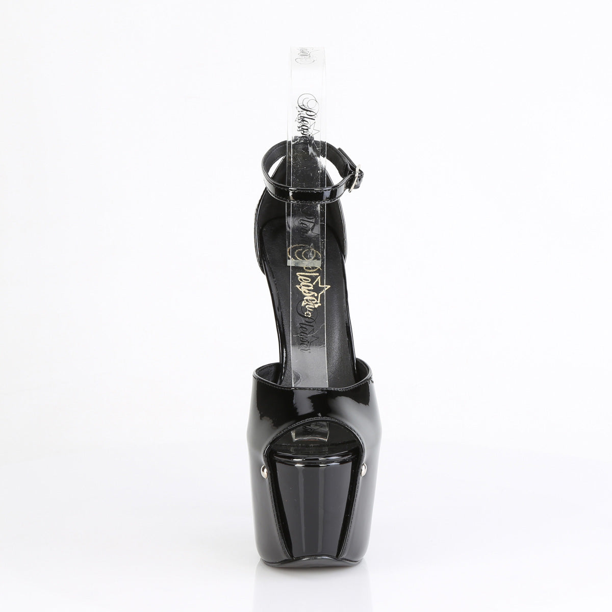 JUBILANT-15 Pleaser Black 7 Inch Pole Dancer Platform Shoes