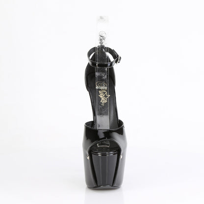JUBILANT-15 Pleaser Black 7 Inch Pole Dancer Platform Shoes