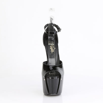 Pleaser JUBILANT-15 Black Platform Sandals - 7 Inch Heels