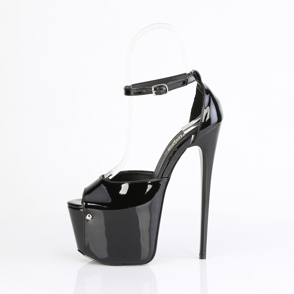JUBILANT-15 Pleaser Black 7 Inch Pole Dancer Platform Shoes