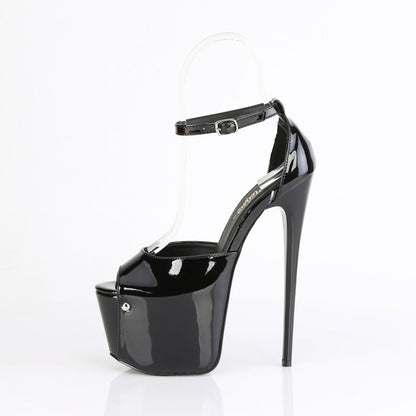 JUBILANT-15 Pleaser Black 7 Inch Pole Dancer Platform Shoes