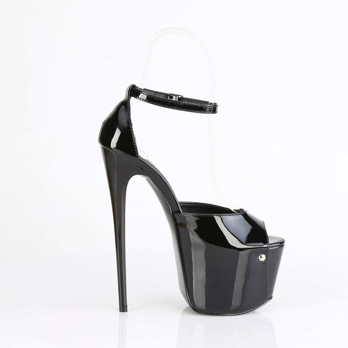 JUBILANT-15 Pleaser Black 7 Inch Pole Dancer Platform Shoes