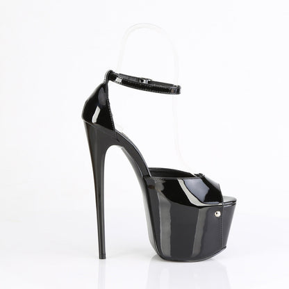 JUBILANT-15 Pleaser Black 7 Inch Pole Dancer Platform Shoes