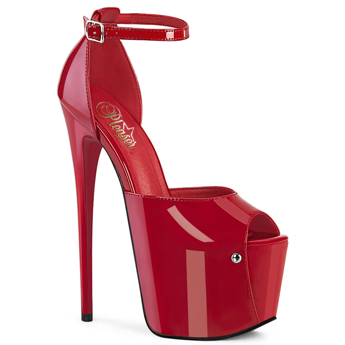 Pleaser JUBILANT-15 Red Platform Sandals - 7 Inch Heels