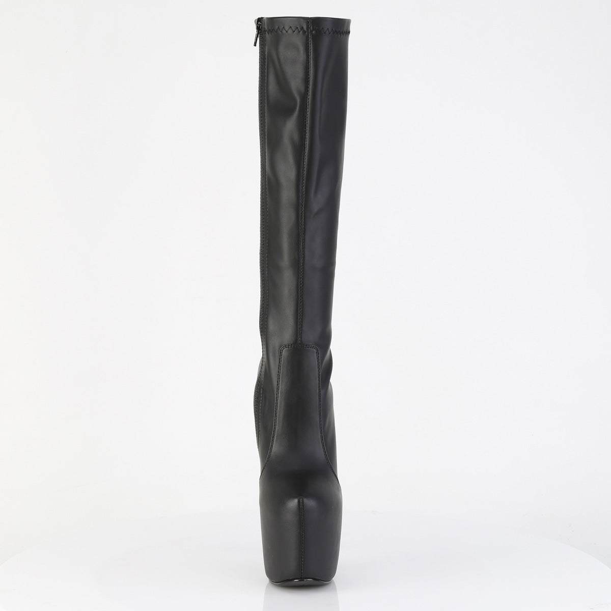 Pleaser JUBILANT-2000 Black Platform Knee High Boots - 7 Inch Heels