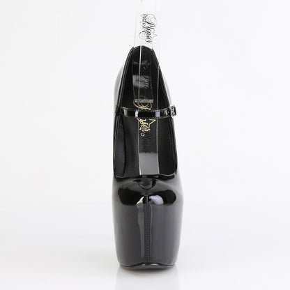 Pleaser JUBILANT-28 Black Platform Mary Jane Shoes - 7 Inch Heels