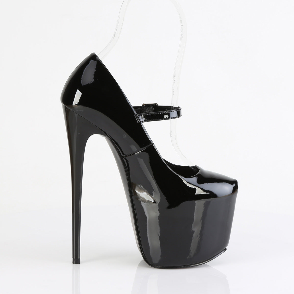 Pleaser JUBILANT-28 Black Platform Mary Jane Shoes - 7 Inch Heels