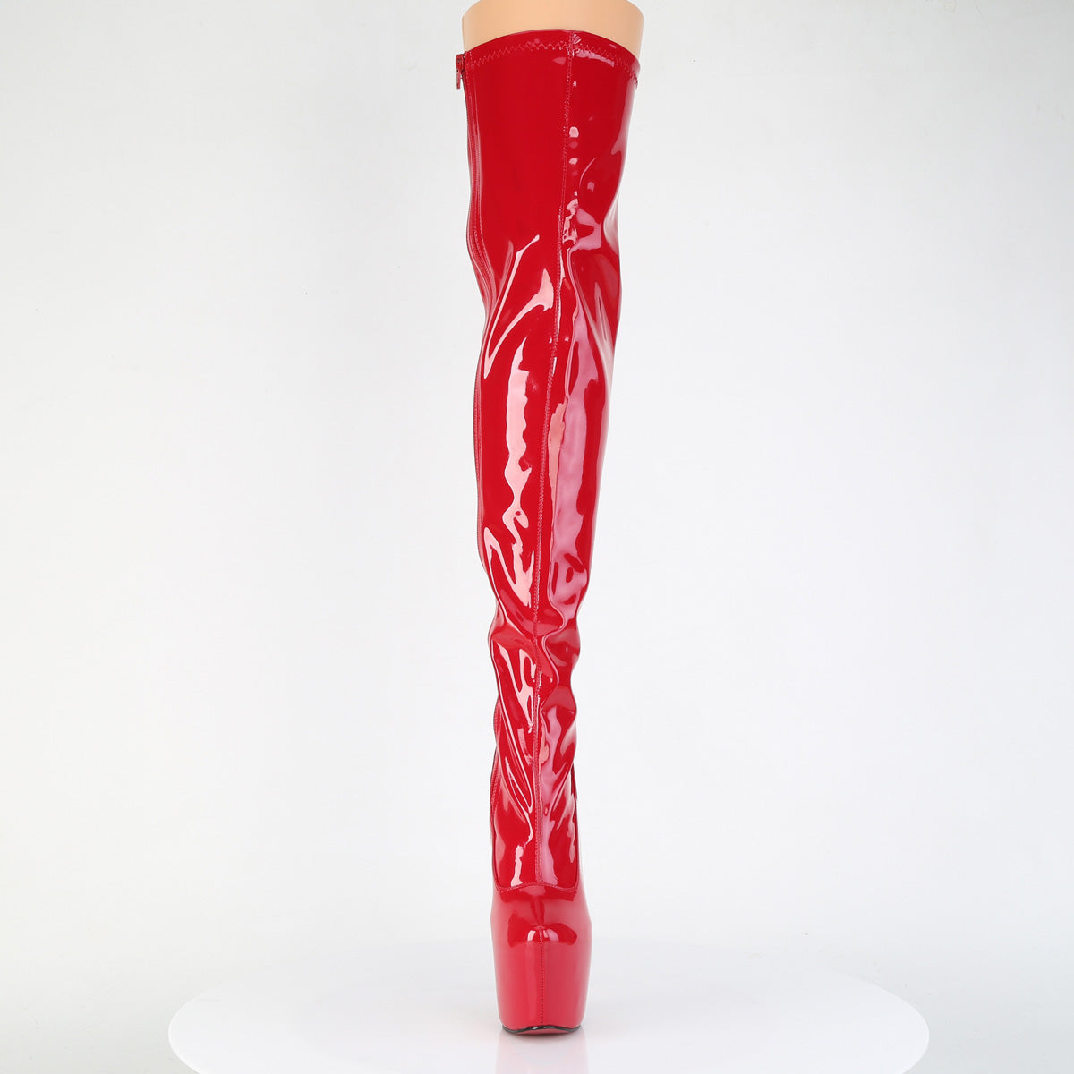 JUBILANT-3000 Pleaser Red 7 Inch Exotic Dancer Thigh Boots