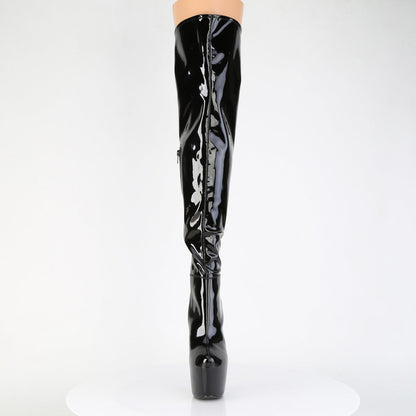 JUBILANT-3006 Pleaser Black Patent 7 Inch Platform Pole Thigh Boots