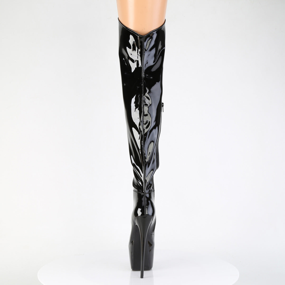 JUBILANT-3006 Pleaser Black Patent 7 Inch Platform Pole Thigh Boots