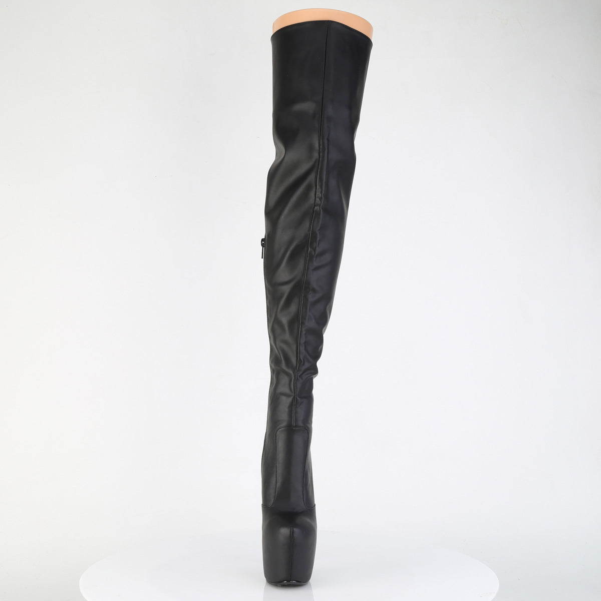 Pleaser JUBILANT-3007 Black Platform Thigh High Boots - 7 Inch Heels