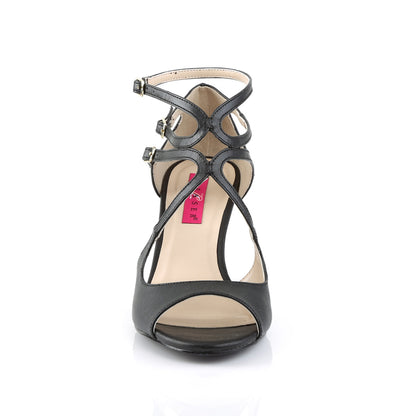 KIMBERLY-04 Pleaser Pink Label Black 3 Inch Fetish Sexy Shoes