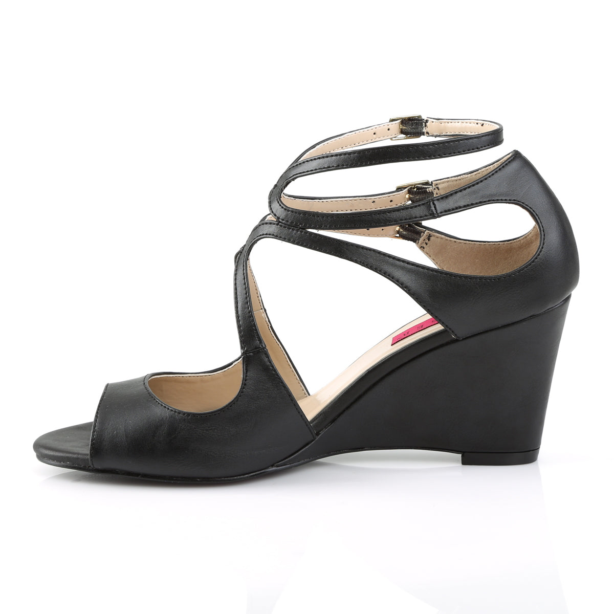 KIMBERLY-04 Pleaser Pink Label Black 3 Inch Fetish Sexy Shoes