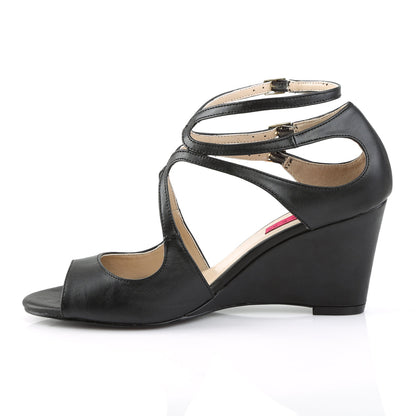 KIMBERLY-04 Pleaser Pink Label Black 3 Inch Fetish Sexy Shoes