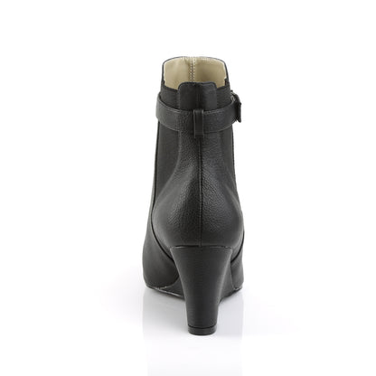 Pleaser Pink Label KIMBERLY-102 Black Ankle Boots - 3 Inch Heels