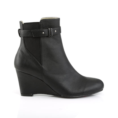 Pleaser Pink Label KIMBERLY-102 Black Ankle Boots - 3 Inch Heels