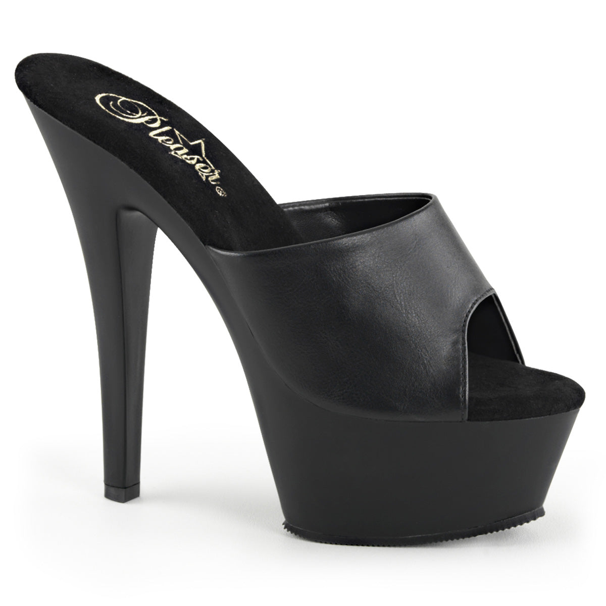KISS-201 Pleaser Black 6 Inch Pole Dancing Platform Shoes
