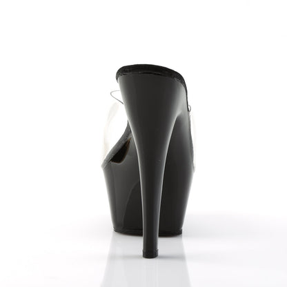 KISS-201 Pleaser Clear Black 6 Inch Pole Dancer Platform Shoes