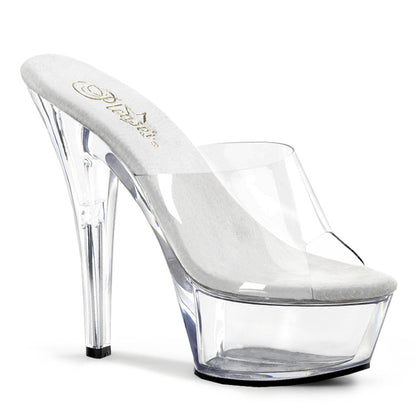 KISS-201 Pleaser 6 Inch Heel Clear Slip On Stripper Platforms High Heels