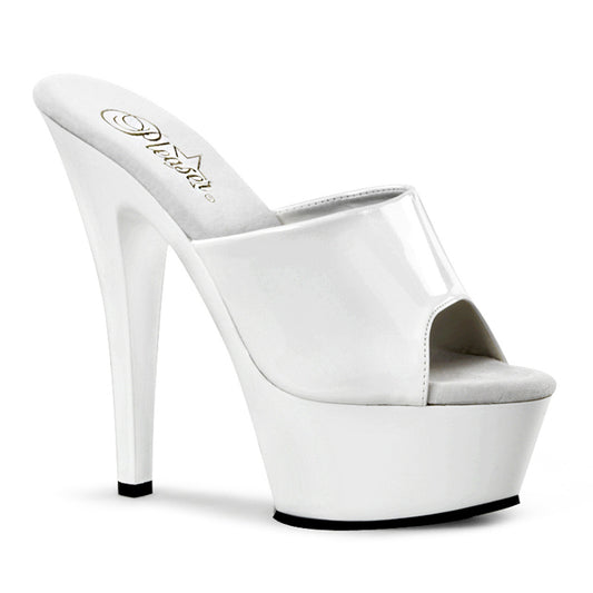 KISS-201 Pleaser White 6 Inch Fetish Pole Platform Shoes