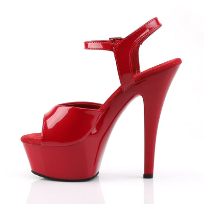 KISS-209 Pleaser 6 Inch Heel Red Stripper Platforms High Heels