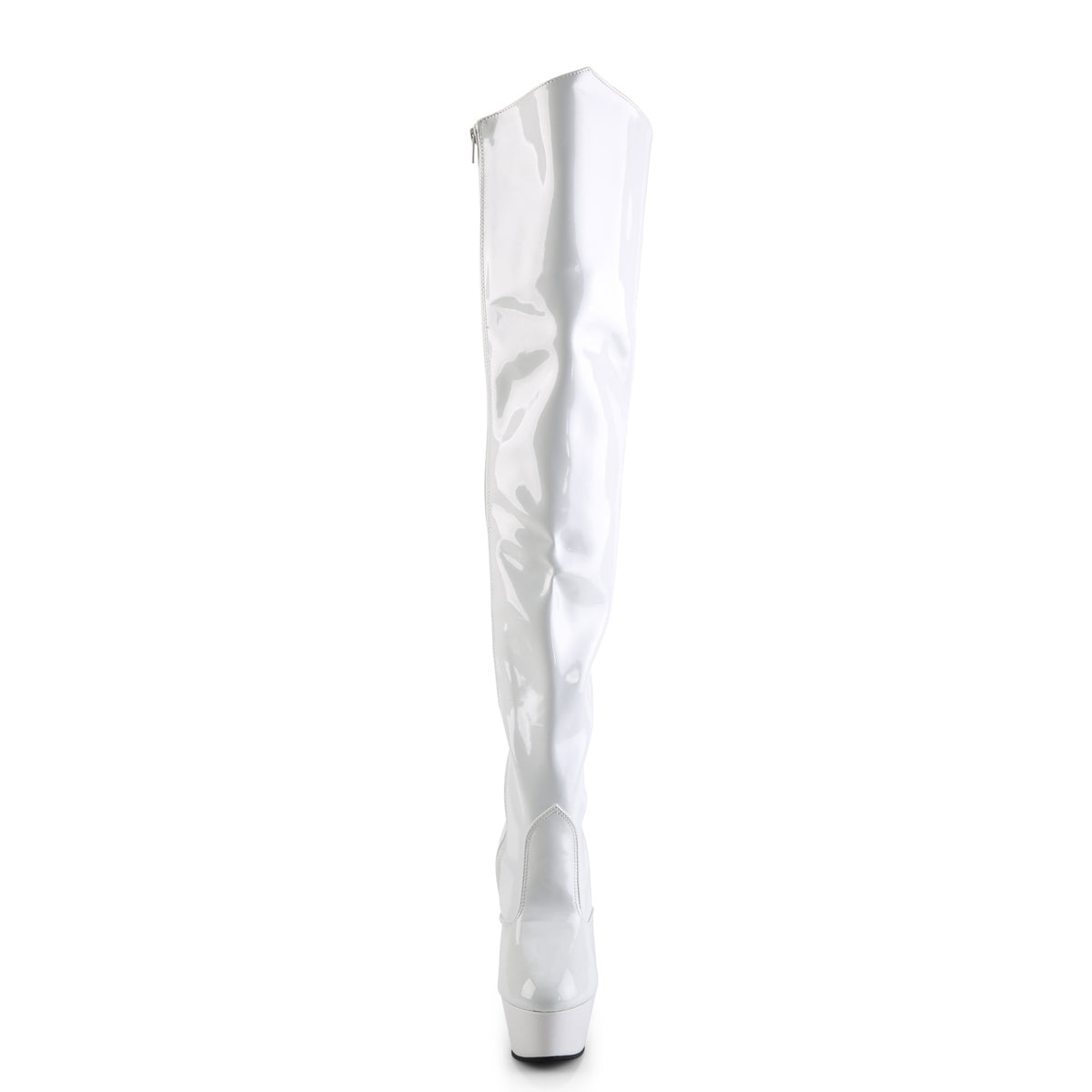 KISS-3010 Pleaser White 6 Inch Exotic Dancing Thigh Boots